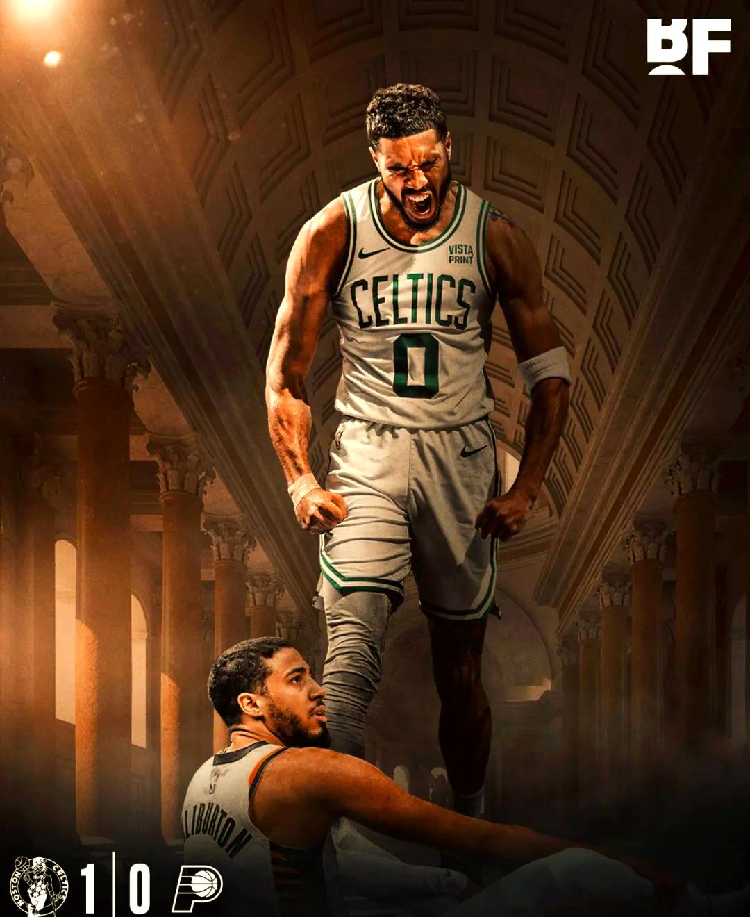 凯尔特人力克步行者，全队发挥出色的简单介绍